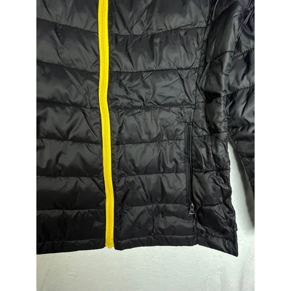 NFL Pittsburgh Steelers Puffer Jacket Women Small Black Yellow Quilt Zip Up - Picture 5 of 13